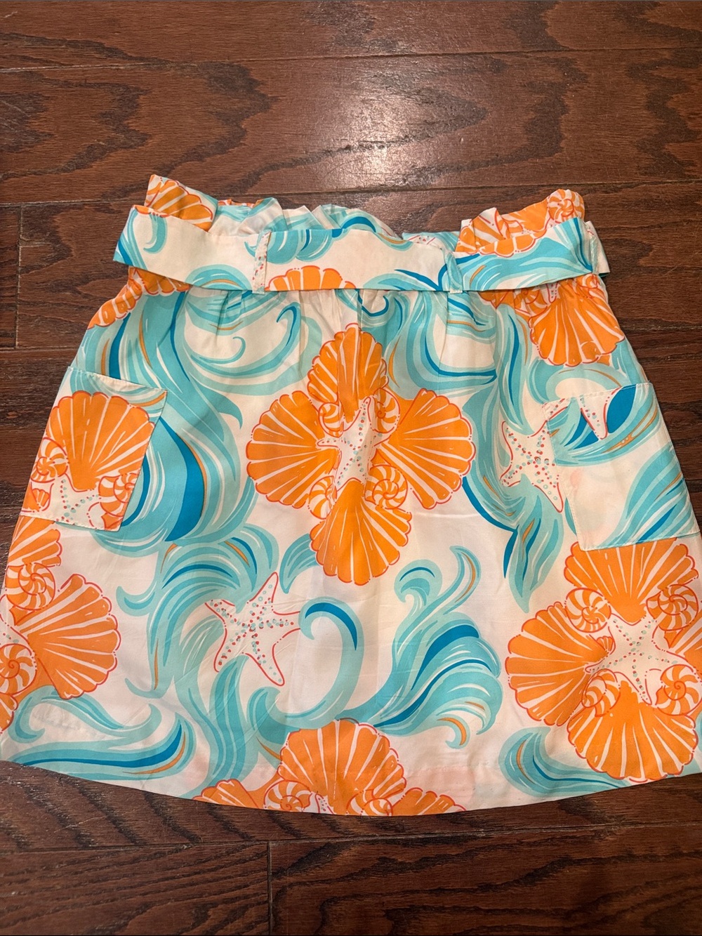 Lilly Pulitzer belted 100% silk “Do Not Wave” skirt, small - Picture 5 of 9